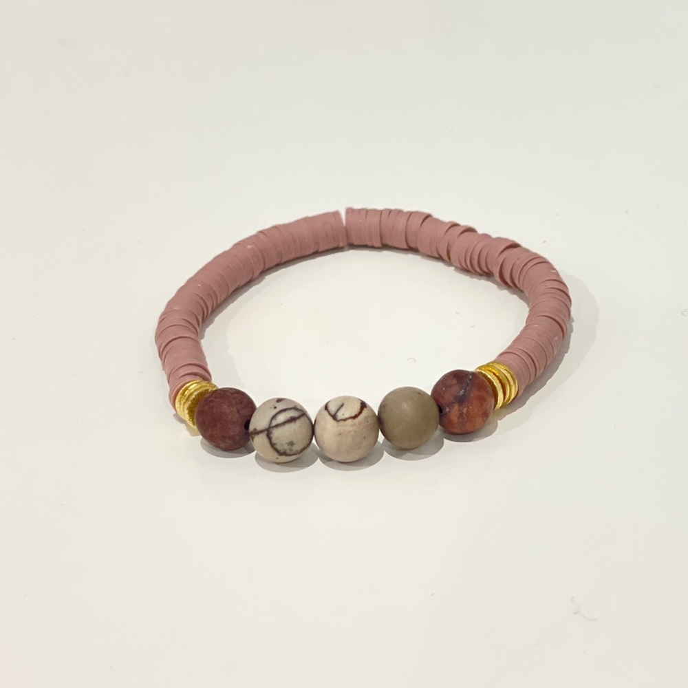 Purple blush custom gemstone bracelet